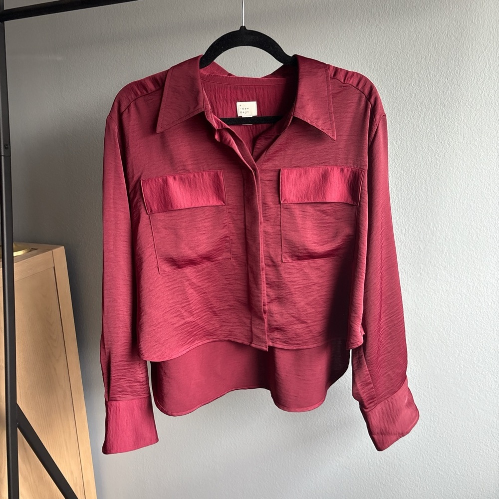 Elegant Burgundy Women's Top